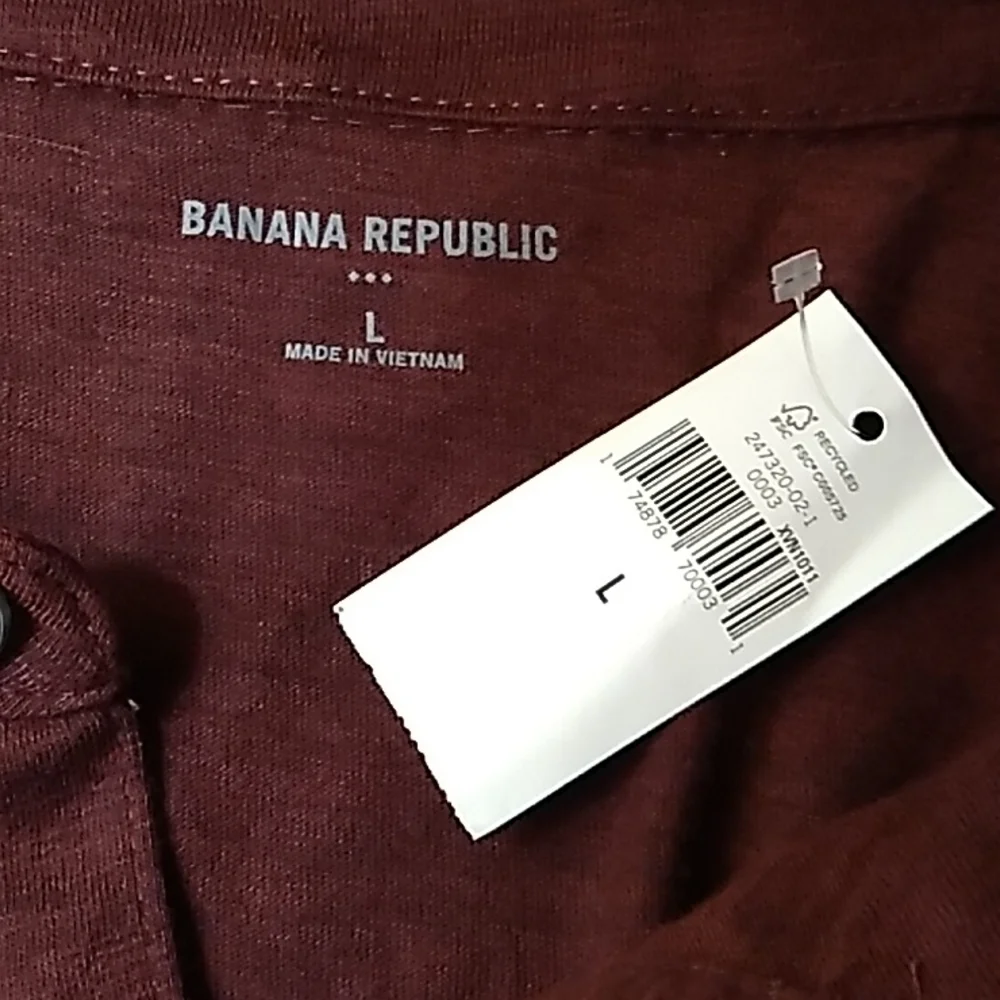 Banana Republic large polo pocket shirt nwt
